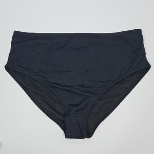 NWOT Holipick Womens Black High Waist Bikini Swim Bottom Size L Lined Beachwear